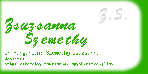 zsuzsanna szemethy business card